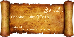 Csonka Lukrécia névjegykártya